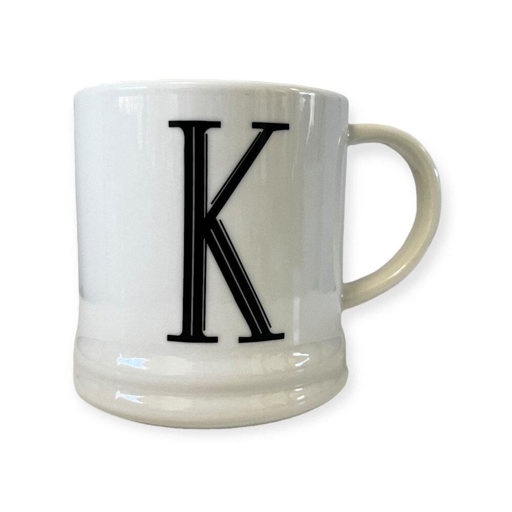 Monogram Initial Porcelain Coffee Mug Letter K Size 14 Oz. - Picture 2 of 7